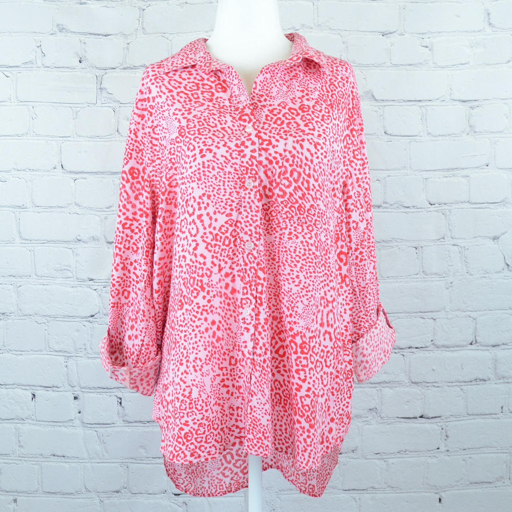 NEW! VELVET HEART Animal Print Button-up